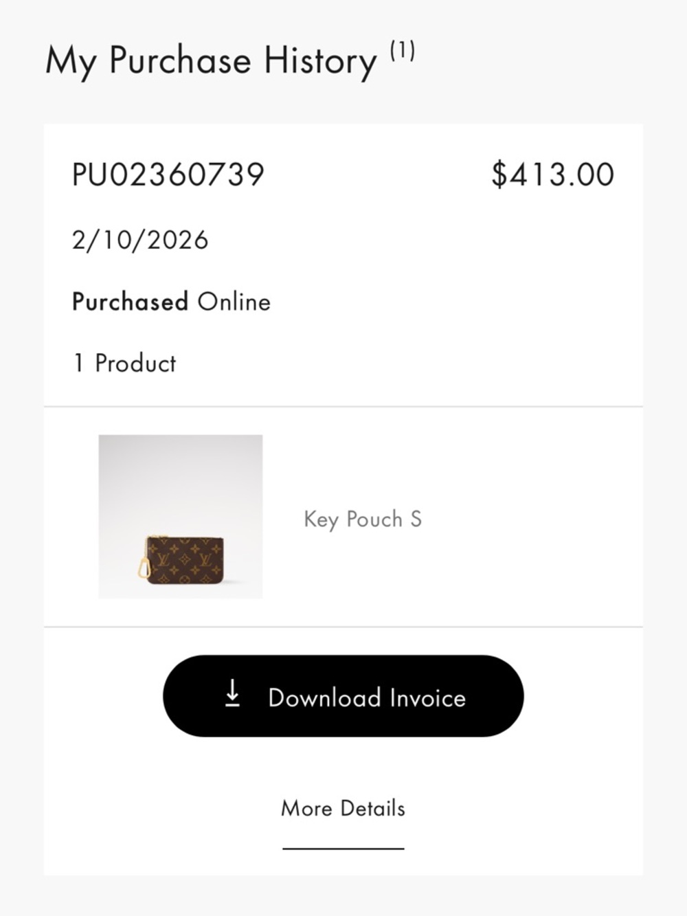 Louis Vuitton Monogram Zip Pouch in Brown and Gold - Picture 4 of 4